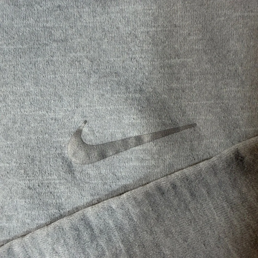 Nike Running Dri-FIT Grey Athletic Cropped Long Sleeve Top with Thumbholes Small